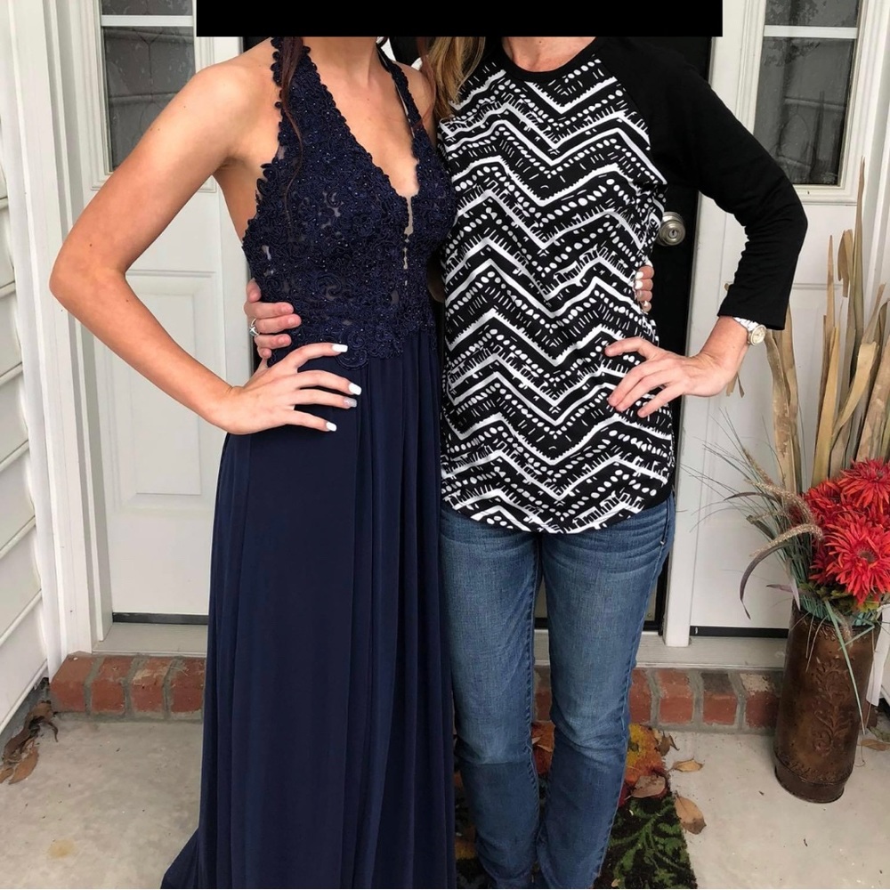 Navy size 0 prom dress